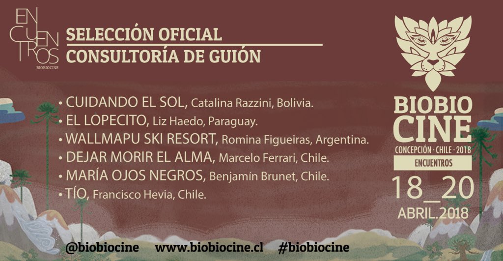 selección oficial de Encuentros BioBioCine, el área de industria de BioBioCine.  Revisa la selección aquí  
#conceestallenodehistorias