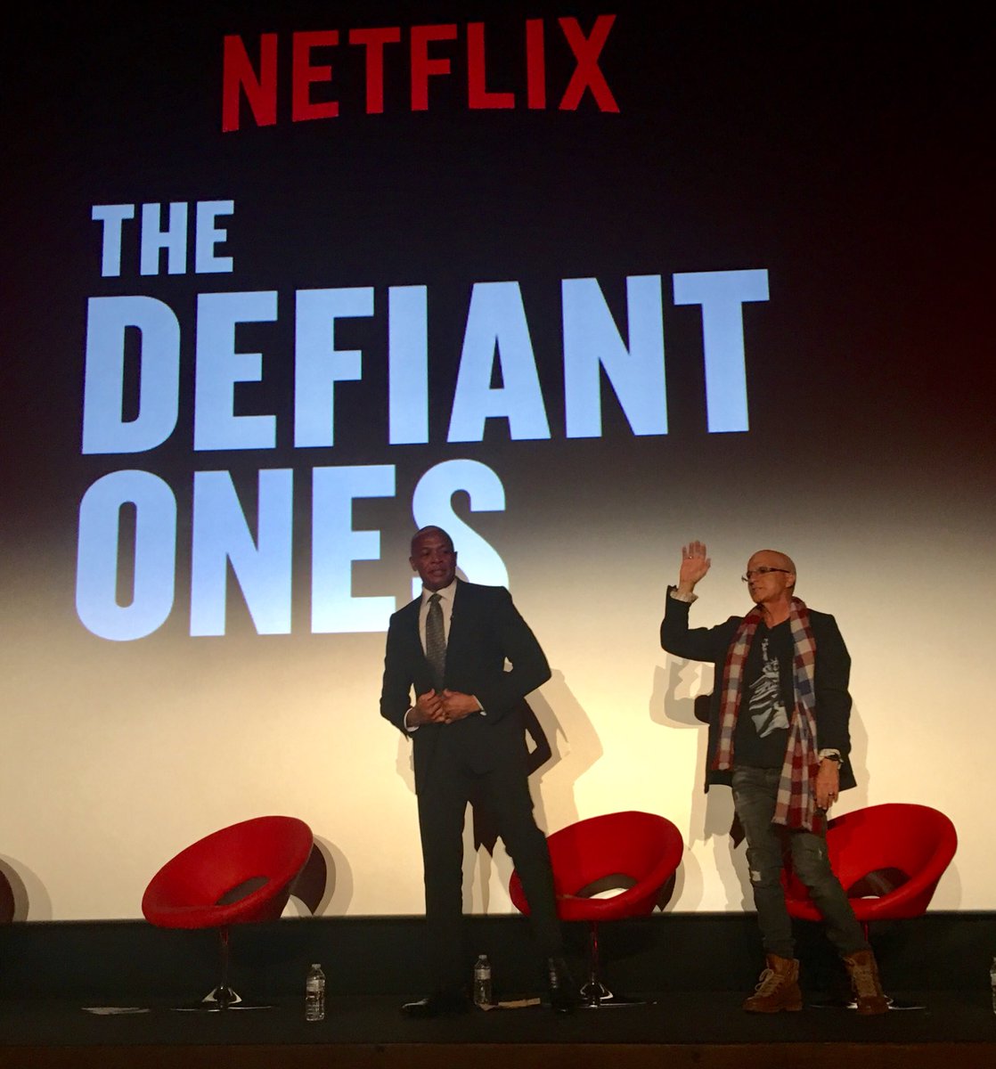 RichardPascoe's tweet photo. #Billionaire #Brixton Boys Club. @DrDre & @jimmyiovinemusic in @RitzyCinema for the UK launch of @NetflixUK’s The #DefientOnes. Make sure you catch the whole documentary on #Netflix. https://t.co/PU1H0pqV6o