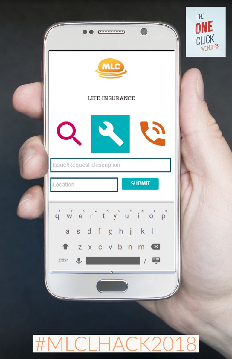 salnakat's tweet image. #MLCLHACK2018 The One Click Wonders are participating in the MLC Life Hackathon. We've made Techie - a one click, no forms, no sign in, Tech Support Service. We're Only One Click Away! #oneclickwonders
