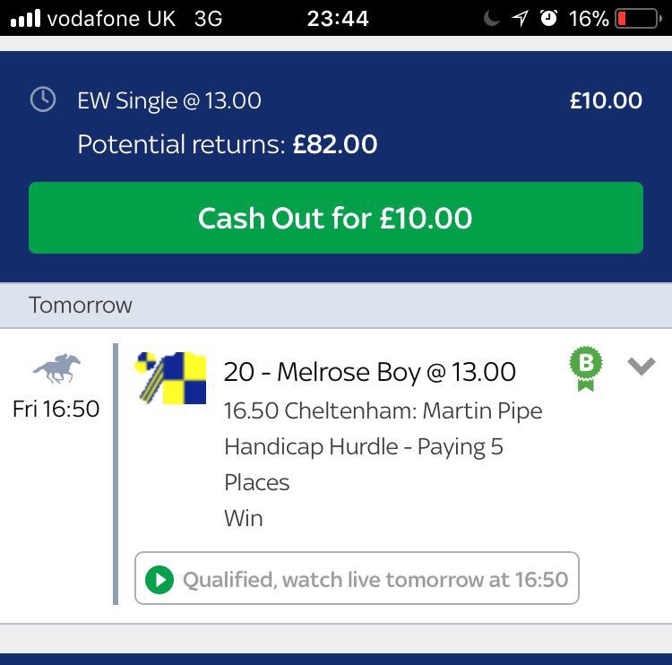 FreeTipsForYou7's tweet image. A few more bets on our selections hoping for another day of profit! 🐎💨💷 Day 1 +£40, Day 2 +£632 Day 3 +£210 #CheltenhamFestival #GoldCup #2018 the final day let’s hope for another good one to finish 🤞🔥