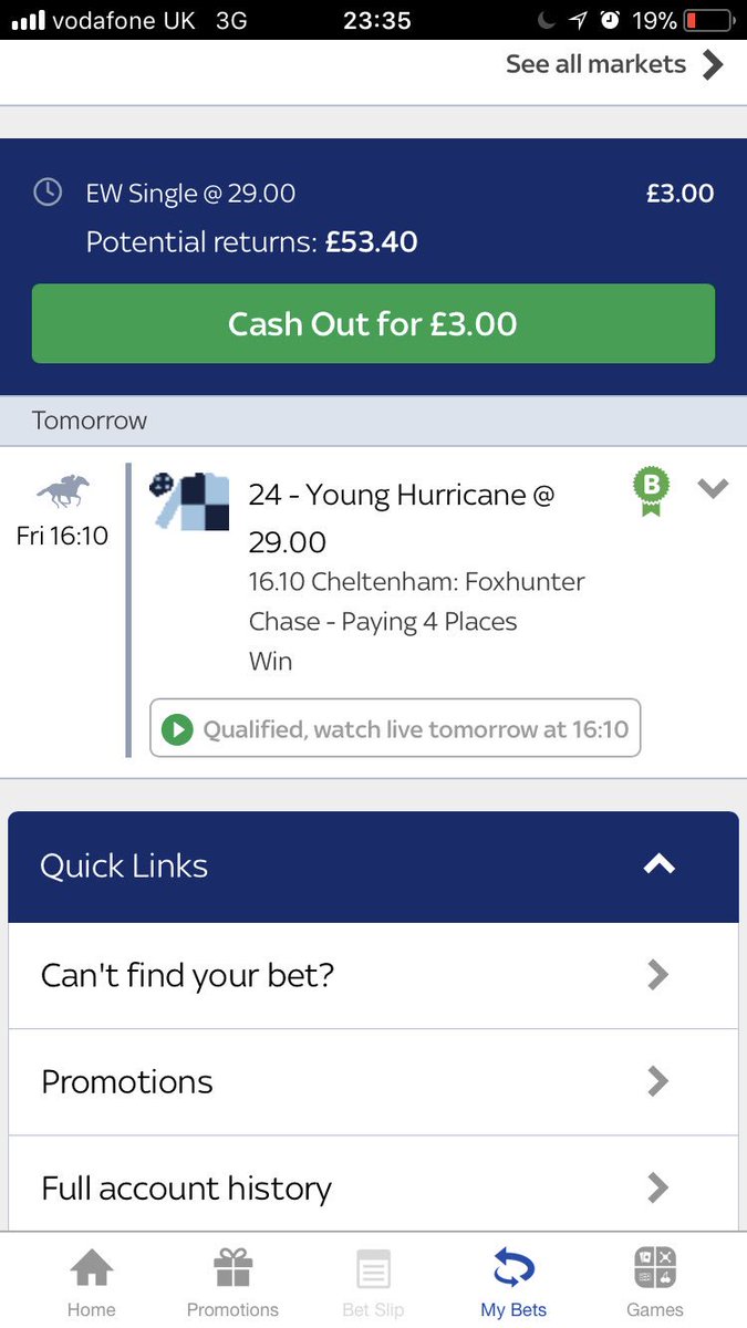 FreeTipsForYou7's tweet image. A few more bets on our selections hoping for another day of profit! 🐎💨💷 Day 1 +£40, Day 2 +£632 Day 3 +£210 #CheltenhamFestival #GoldCup #2018 the final day let’s hope for another good one to finish 🤞🔥