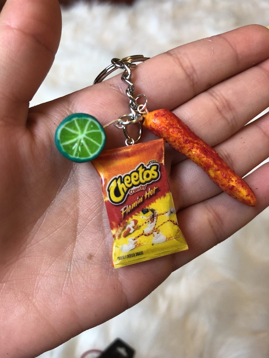 i got this cool key chain today. cheetos keychain. 
