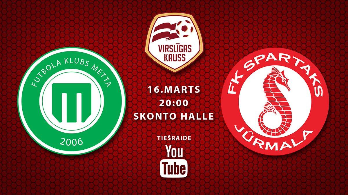 fkspartaks's tweet photo. 💥 MATCHDAY! 💥
🇱🇻 Virslīgas kauss: FK Metta/LU - Spartaks Jūrmala
🆚 @FSMETTA
🏟 Skonto Halle
⏰ 20:00 GMT +2
📲 #SpaMet #VirsligasKauss
📺 https://t.co/AFR1yE5LP7
#SpartaksČempions #VirslīgasKauss https://t.co/nb4nmzSuyp