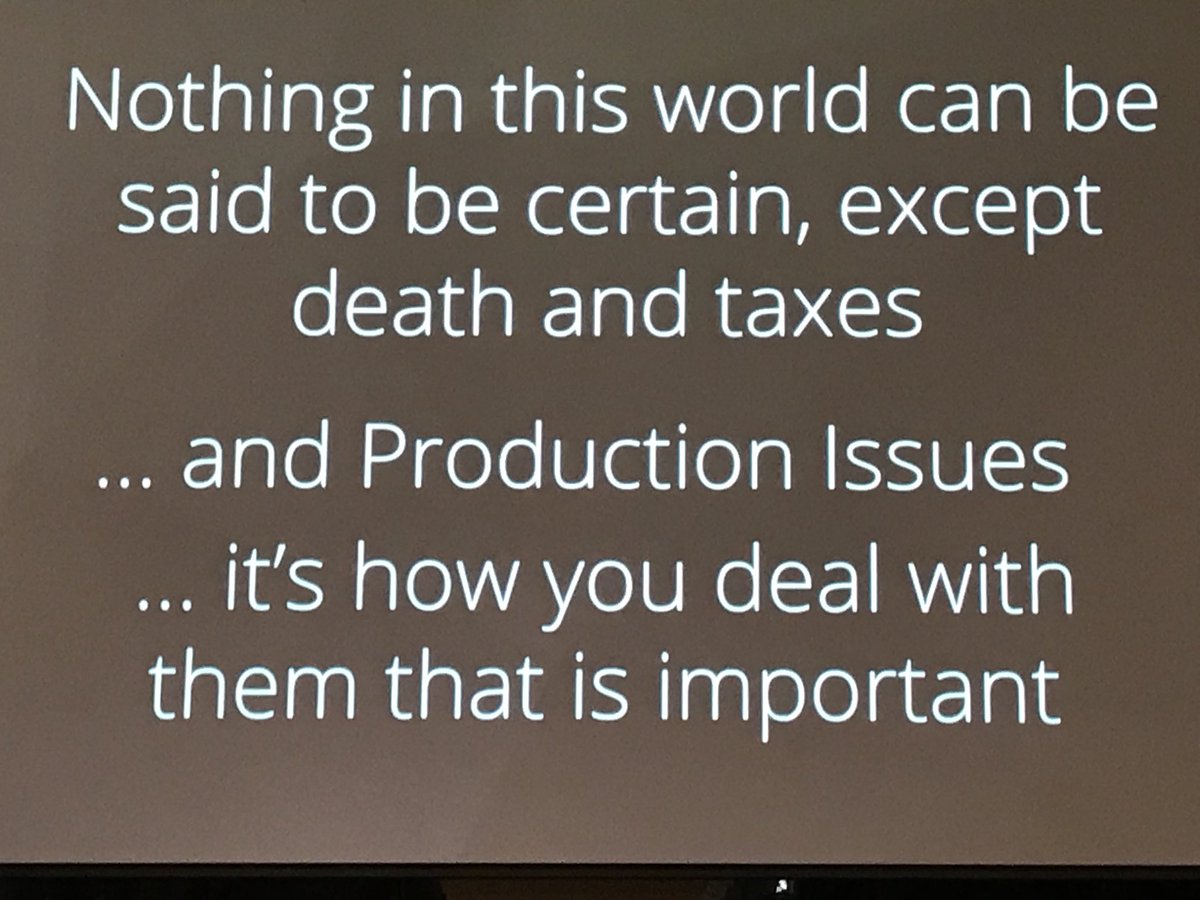 I’m sure anyone involved in building, supporting or using technology could relate to this. 

As Epictetus said 2000+ years ago “It’s not what happens to you but how you react to it that matters” 

#rapcon18