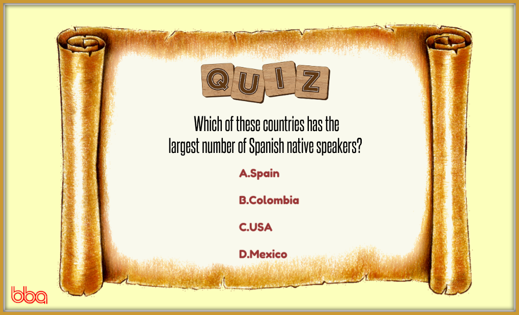 bhashabharati's tweet photo. Hello, Friends! We're with our #fridayfun #Contest  .
Which of these countries has the largest number of #Spanish native speakers?
#bhashabharati #translation #translationservices #translator #European #language #languages #bhasha  #usa #maxico #spain #FridayFeeling #ContestAlert https://t.co/vRr2Q9giEA