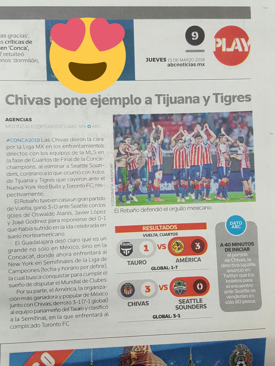 Stephanylizbett's tweet photo. Hermosas noticias. 
#Chivas #MePoneDeBuenas https://t.co/HpjWO0Us9n