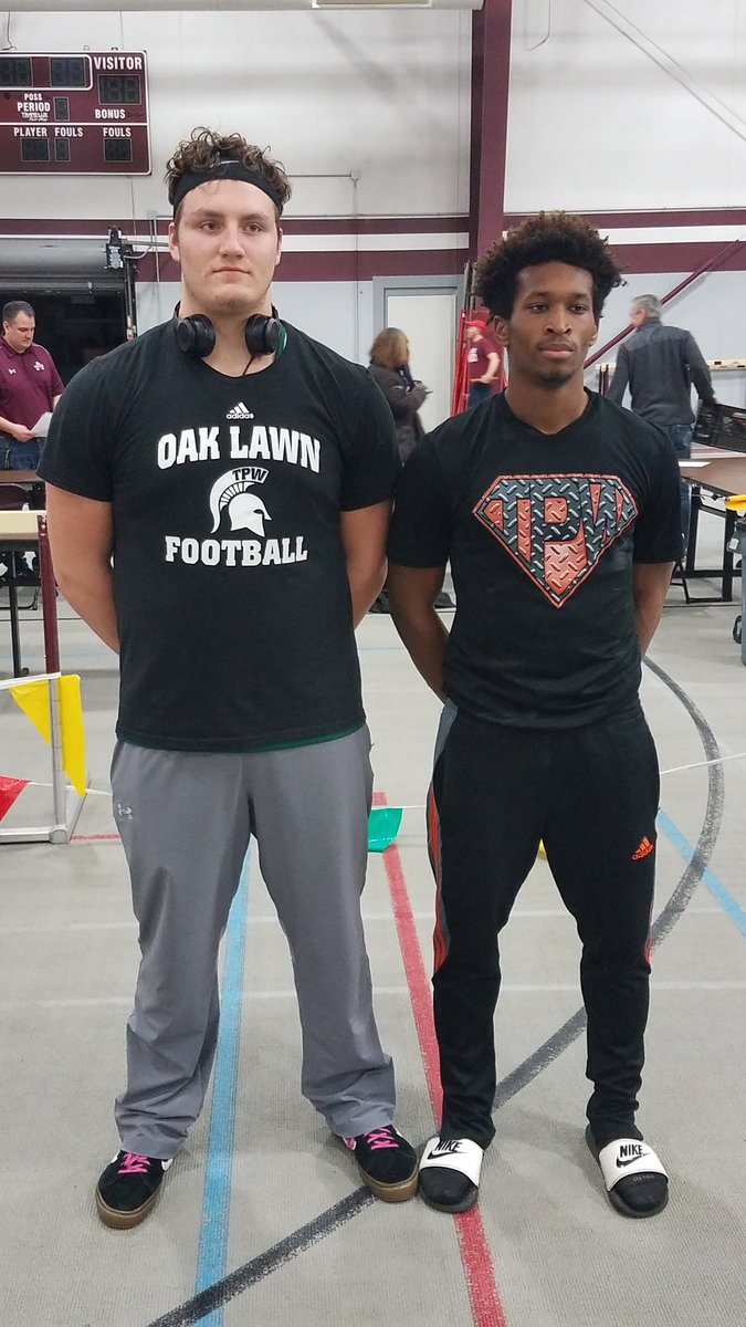 OLCHSBoysTFXC's tweet image. Your well deserved Co-Athletes of the Meet were Patrick Michaels and @Shepardtfxc Nieko Carter. Pat set the new meet record in shot matching his PR, Carter with three 1st place finishes. #SSCRed #RiseUp