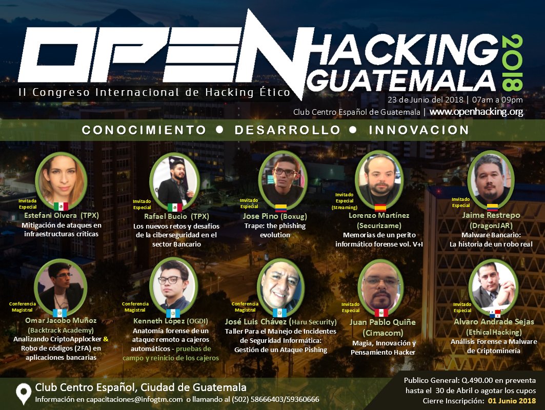 jrleonett's tweet photo. @iLifebelt @IGFGuate  @isocguatemala @ISOC_LAC @unamcert @INACIFGT @FortiGuardLabs @FIADI_ORG @IngMorrison @ITSegPA @CSIRTPanama @revistaitnow @Ruiz1Maritza @OEA_Cyber @OEA_Seguridad @Lared1061 @MejoremosGuate @JuristasFuturo @KasperskyES @ESecurity_ | https://t.co/To4rZFNj8e https://t.co/XQTIXP2EeL
