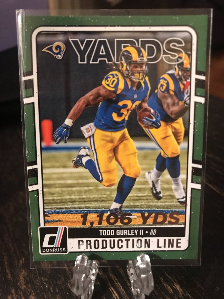 cheapcardsales's tweet image. Todd gurley production line.  $1
#cheapCards #ccsRams
