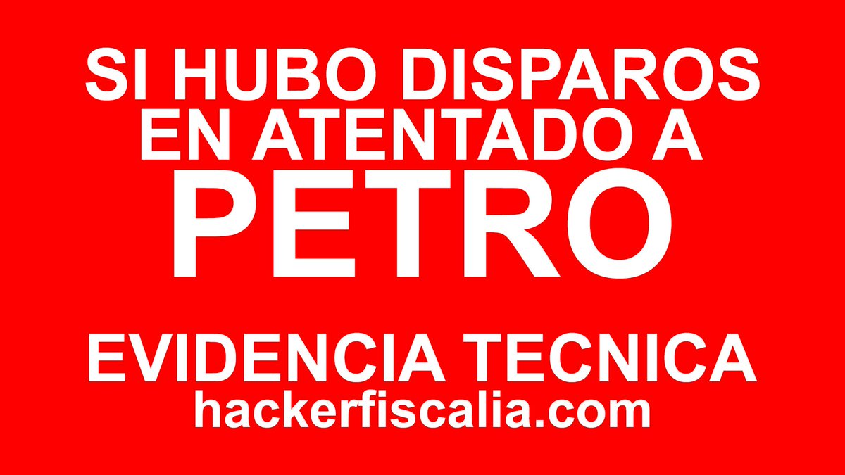 hackerFiscalia's tweet photo. #SiHuboDisparos en #AtentadoAPetro segun #EvidenciaTecnica 
Descubri:
1. La cantidad de disparos segun sonidos adentro y afuera del vehiculo
2. La distancia entre el francotirador y el vehiculo
4. Sitios desde donde dispararon con 3 armas
5. Calibre usado
https://t.co/YAkRRo3Fi9 https://t.co/evSaAQwdjH