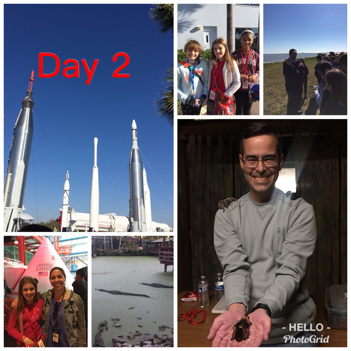 denelsa_febo's tweet photo. Day 2: Kennedy Space Center 6th grade trip 👩🏻‍🚀! Rockets 🚀 , aerospace engineer, launch pads, @SpaceX, @NASA, &amp; tarantulas 🕷😲 #gslearning https://t.co/PTNmC5OptI
