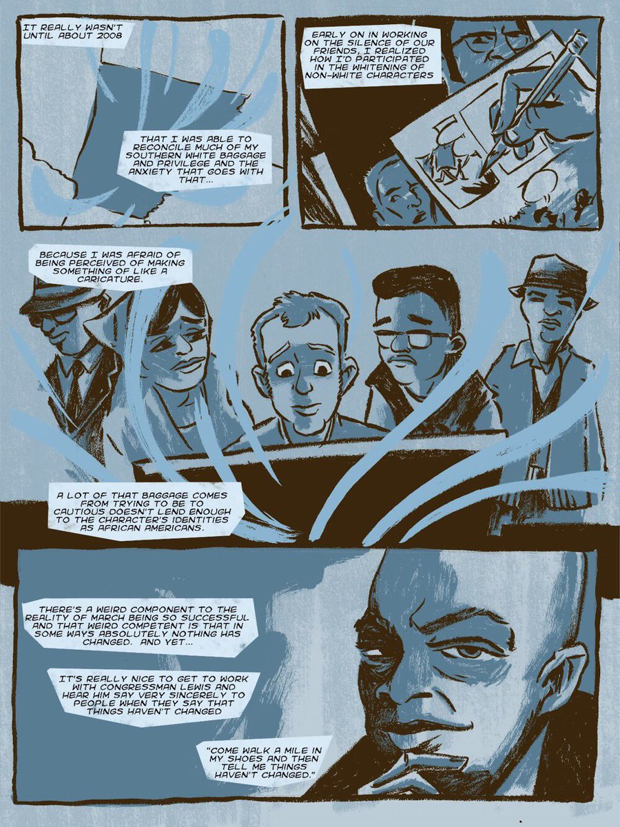 MrMacArtStuff's tweet photo. A fun project from a couple years ago for @thesequentialist - online comic journalism. Thanks to @theloniousgrimm for the chance to make cool stuff about a cool story about @seemybrotherdance comic work with @repjohnlewis for their book March.

 #comics #brushpen #digitalart https://t.co/BgQoo7bTT7