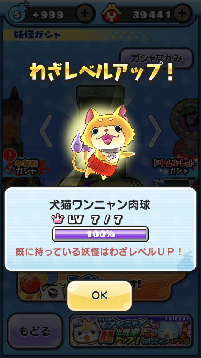 rei7672's tweet photo. 今回のイベントは90連爆死。そして犬ニャンカンスト https://t.co/v9akDwm6gT