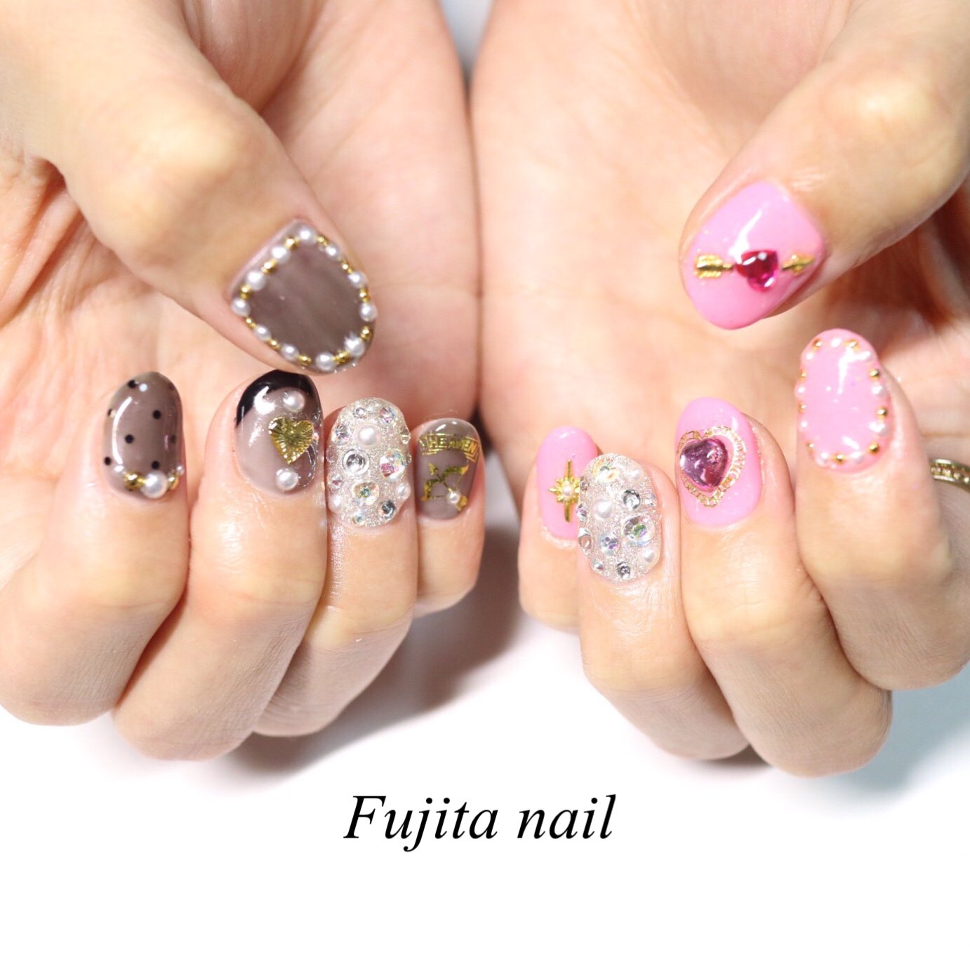 藤田ねいる Asymmetry Nail ネイルデザイン ネイルアート アシンメトリーネイル Asymmetrynail ゆめかわいいネイル ゆめかわネイル ゆめかわいい 夢かわいい 夢かわネイル ファンシーネイル ハートネイル ショートネイル キラキラネイル