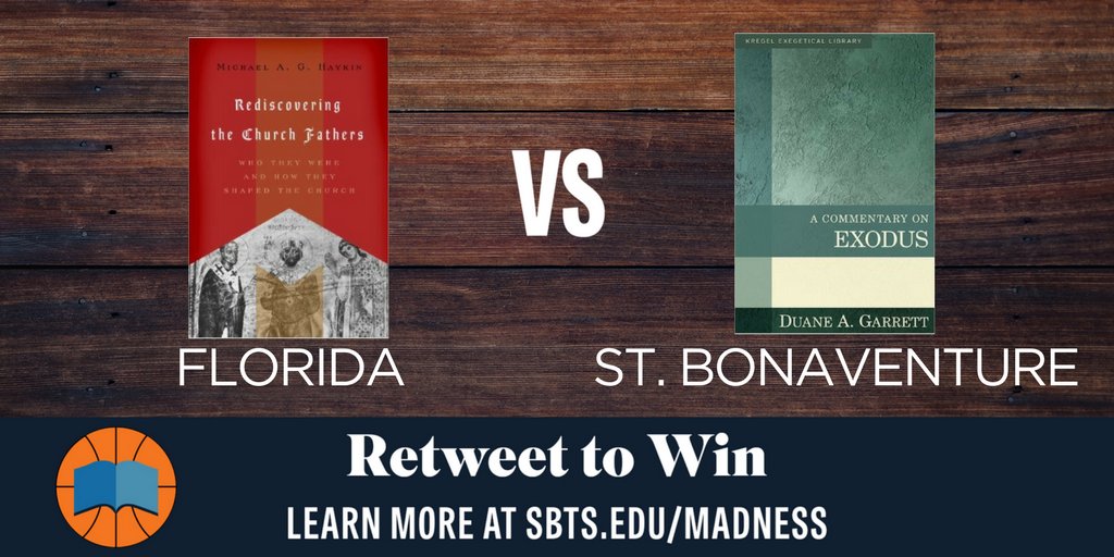SBTSadmissions's tweet photo. The LAST Game of Opening Night! Dr. Michael Haykin - Florida vs. Dr. Duane Garrett - St. Bonaventure. Last chance to win tonight!

Follow and #RT to win! #SBTSMadness #MarchMadness https://t.co/OIc2lN4tBU