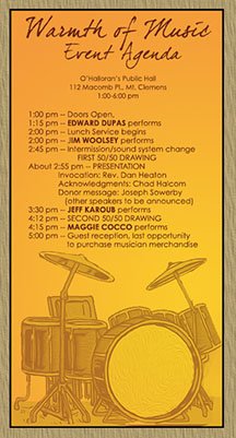 WarmInMacomb's tweet photo. You may have read meeting and event agendas before...but did any look as nice as "The Warmth of Music," a week from Sunday in #MacombCounty? Come see us! #indiemusic #concert https://t.co/gaYSBIloKv