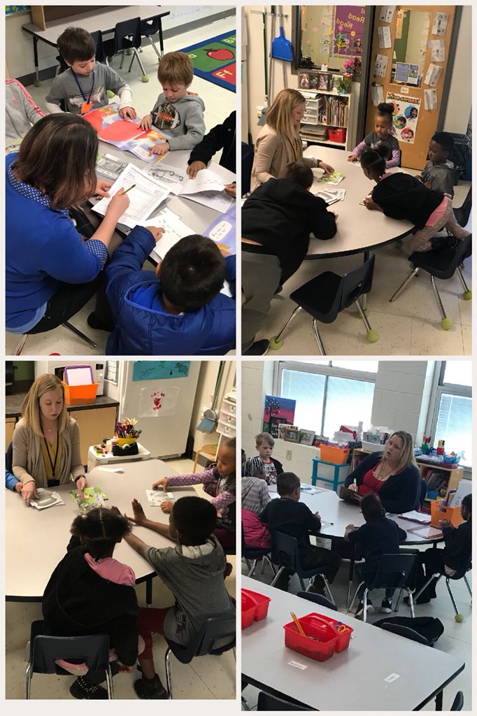 hrollings4's tweet photo. Ever wonder what it looks like to go ALL IN on the RTI process? This is our Kindergarten PLC at @OldPointeElem (TEACHERS and ASSISTANTS) who are using the data to divide their kids into EIGHT RTI groups (3 trained with LLI and sharing space during this time - POWER in convo.) 💙 https://t.co/rFF2L38iHZ