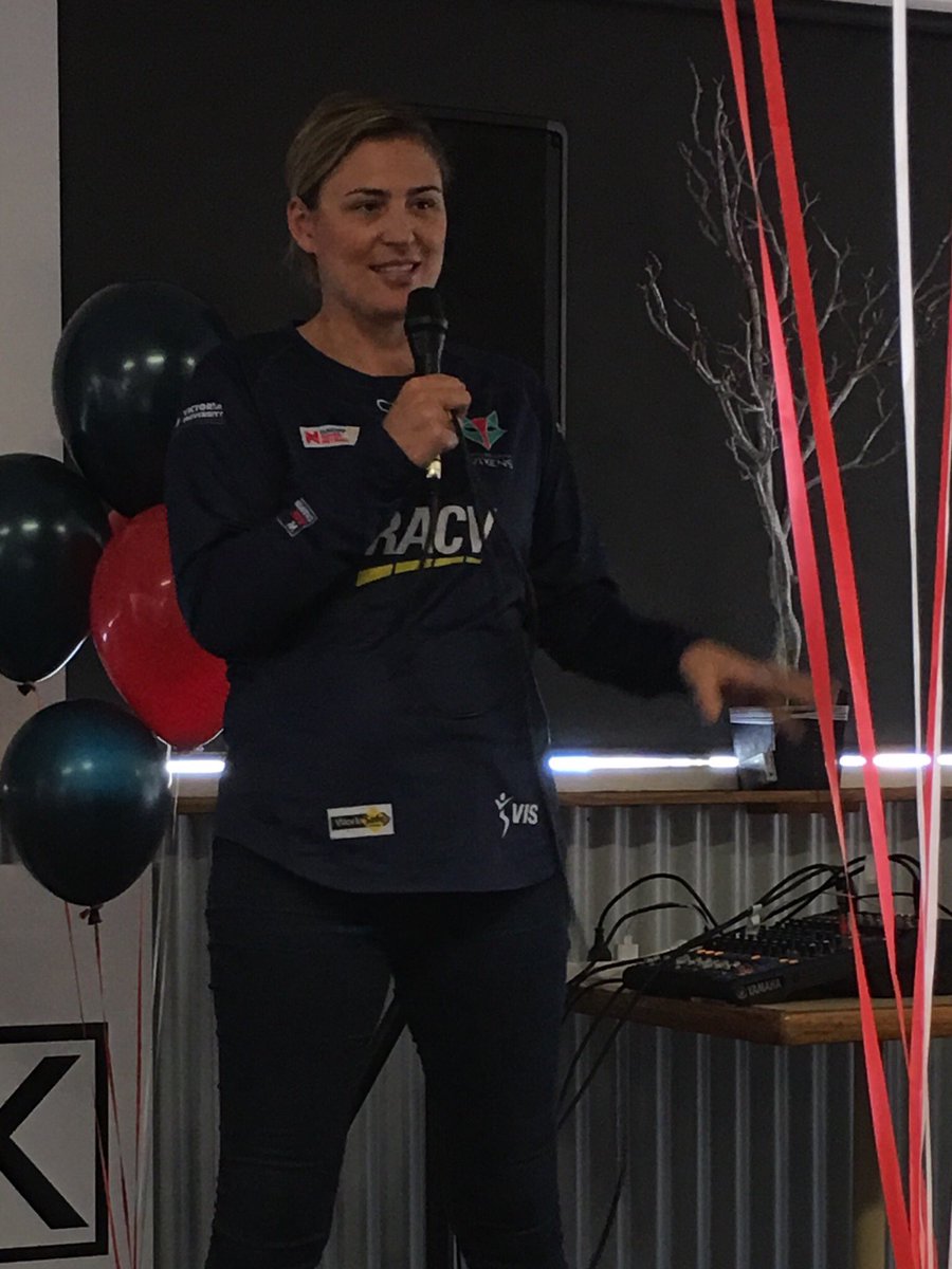 <a href="/EloiseSouthby/">Eloise Southby</a> speaking at the <a href="/mtelizafc/">Mt Eliza FNC</a> season launch talking netball. <a href="/fineynotviney/">Mark ‘Finey’ Fine</a> hosting