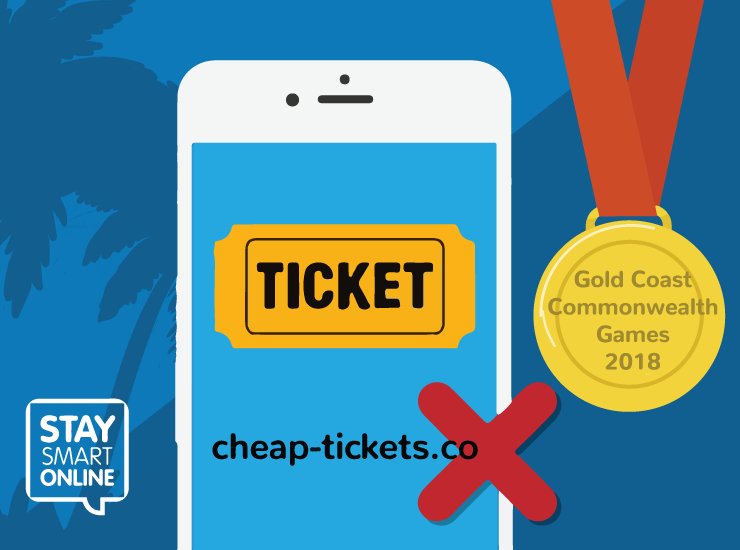 leonfoucheAU's tweet photo. Looking for last-minute tickets to the Commonwealth Games @GC2018? Only buy official – read these tips to avoid being the target of scammers.
https://t.co/TLDQh4ODat 

#StaySmartOnline #GC2018 https://t.co/JZDcO04P5v