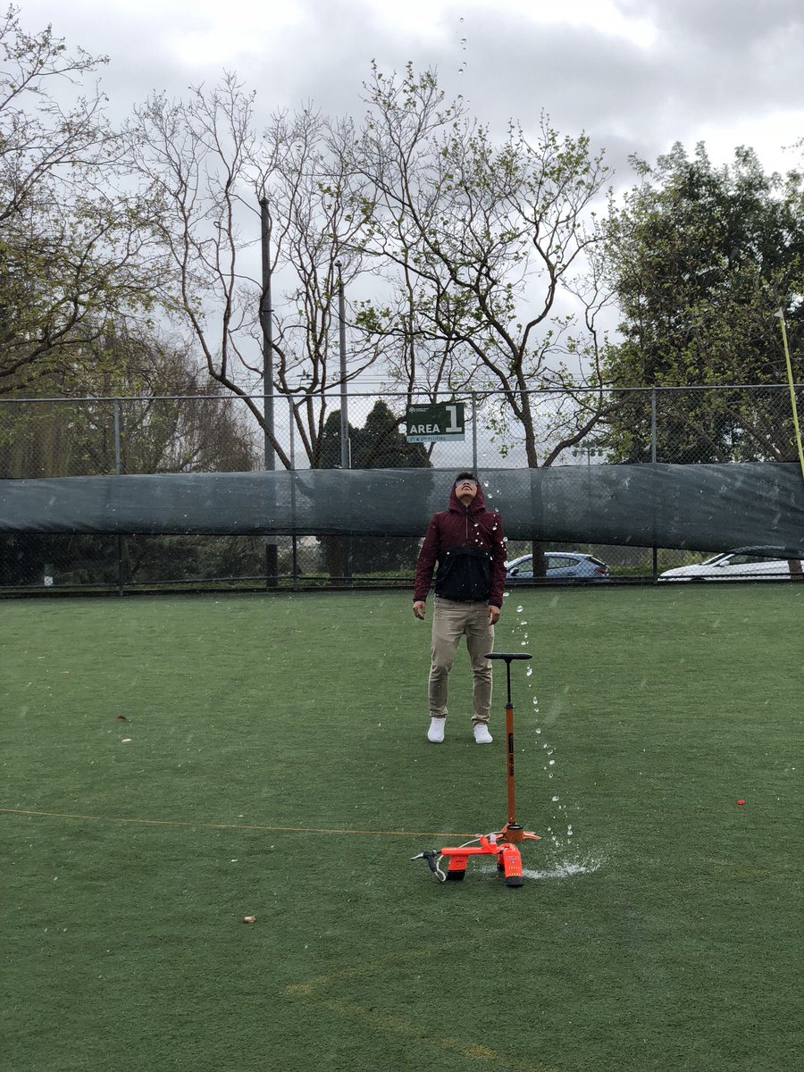 lmcarey's tweet photo. #SHCi2 9th grade Ss designed, built & launched water rockets today as a part of their challenge on #ConservationOfEnergy & #EnergyTransfer https://t.co/KWSPeChXJw