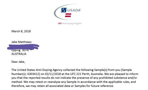 JakeMatthewsUFC's tweet image. #FightClean @ufc 
Don't always assume the worst, I've grown 3" in height/reach since debuting.
Cheating isn't winning.