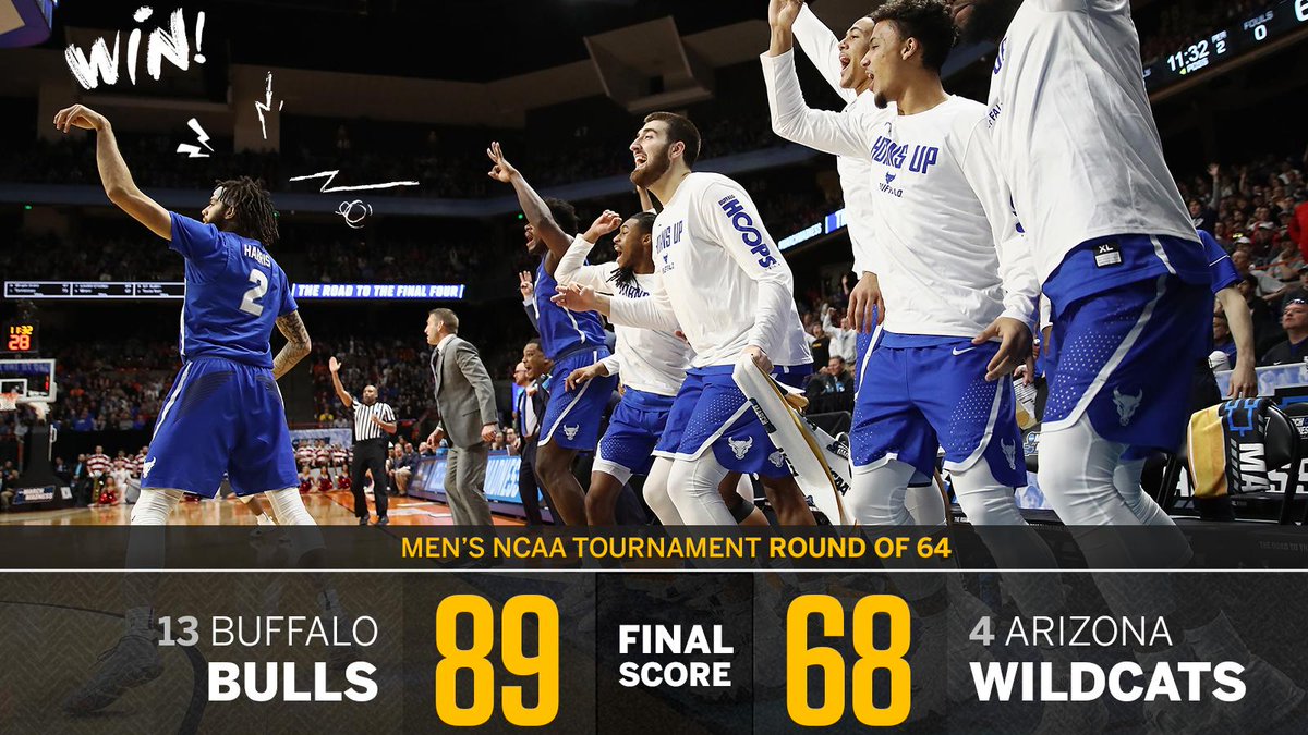 espn's tweet photo. The bracket bustin' Buffalo Bulls. https://t.co/TIAkcPVpil