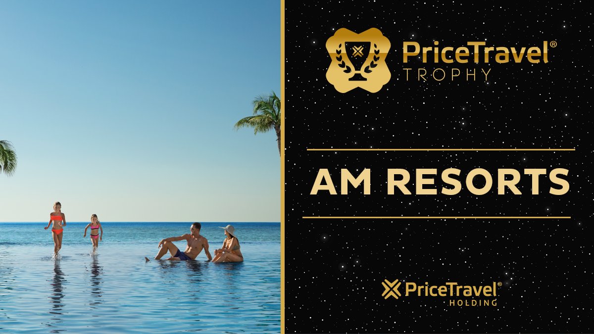PriceTravel's tweet image. Categoría: Mejores Cadenas Hoteleras
Ganador: AMResorts [@AMResorts_Corp]

¡Felicidades! #PriceTravelTrophy ✨🏆