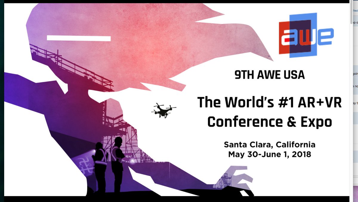 Excited to speak about Enterprise XR at AWE 2018! #AWE2018, #XR, #Enterprise