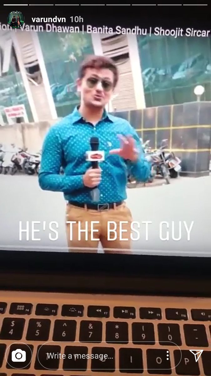 vyas_bhavini's tweet photo. @Varun_dvn New insta story β€
#October13thApril Sb ko #OctoberTrailer Psd arha ππππ https://t.co/iTlU9U6ASp