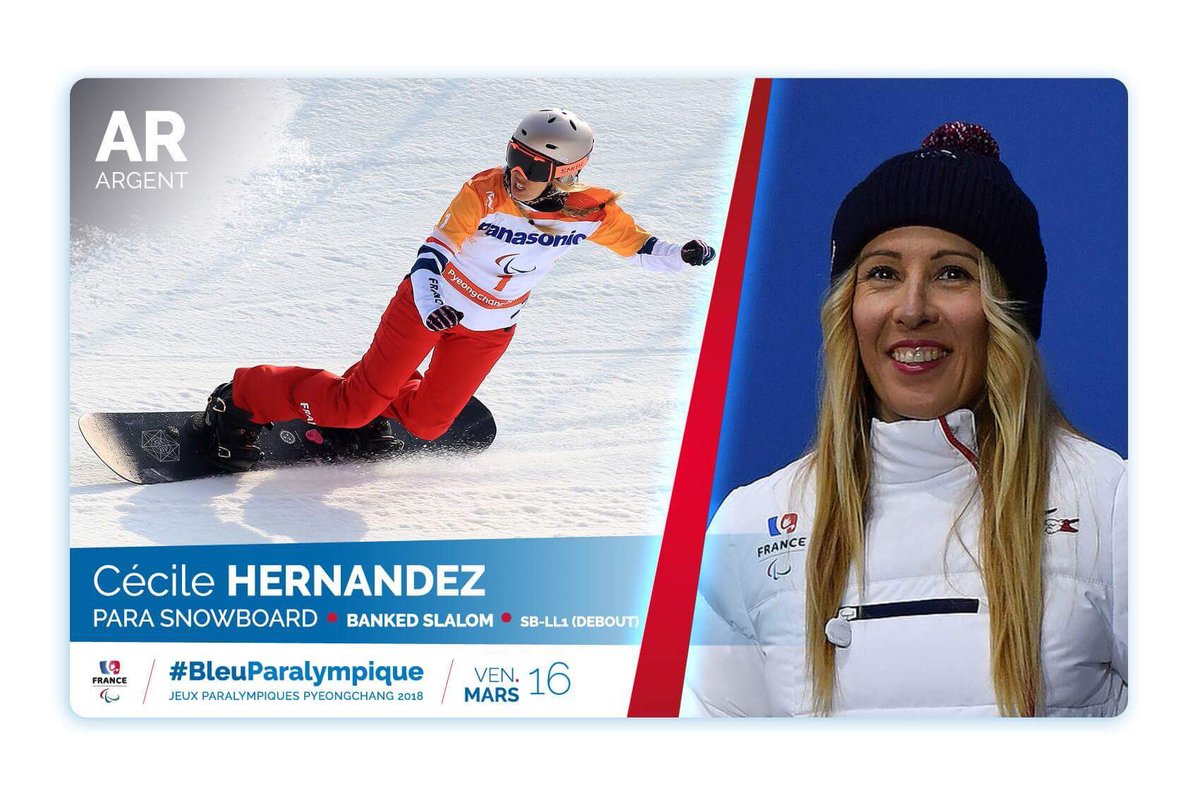 [ALERTE MÉDAILLE] 

.<a href="/CECILEHC/">CECILEHERNANDEZ</a> est Vice-Championne Paralympique (BankedSlalom)! 

Bravo ! #BleuParalympique ♥️🇫🇷🥈❄️