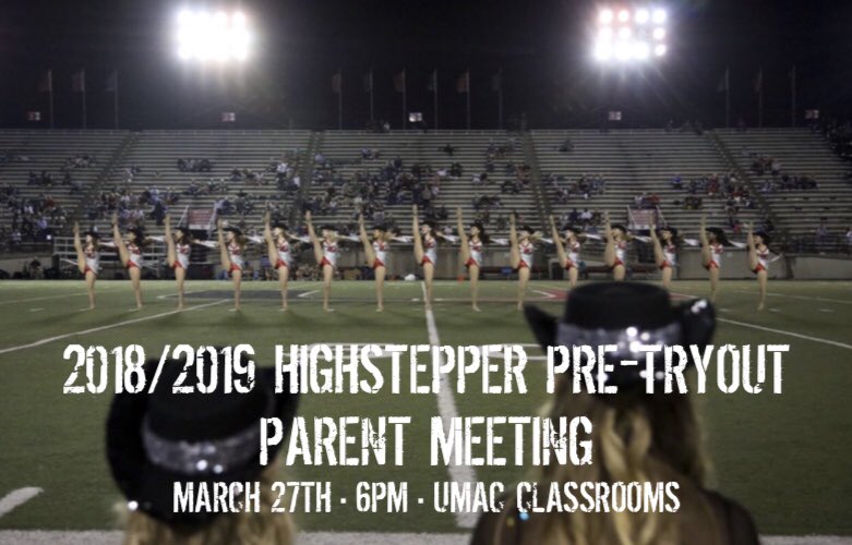 UVHighsteppers's tweet photo. Friday Night Lights. Thereβs nothing like dancing at halftime at Tuttle Stadium!
Highstepper Tryouts are just around the corner so come join us to find out all about our program & pick-up a tryout packet! π―ββοΈβ€οΈππ» #UnionHighsteppers #TryoutTime https://t.co/euc71QjqtF
