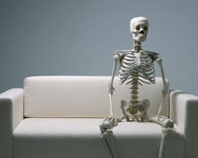 Me waiting my wife to join in the Hellraiser marathon.