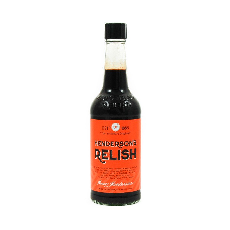 Apparently Tom Wrigglesworth once said of Henderson's Relish that while outsiders think the condiment is Sheffield's answer to Worcestershire sauce, Sheffielders think it is the answer to everything.

Available the other side of the hill at Littlewoods, Marple