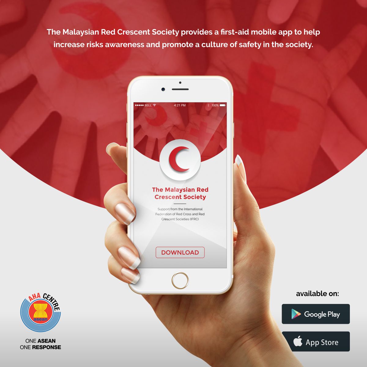 AHACentre's tweet image. The Malaysian Red Crescent​ provides a first-aid mobile app to help increase risks awareness and promote a culture of safety in the society. This application is available in both Google Playstore and Apple App Store. #OneASEAN #OneResponse #preparedness