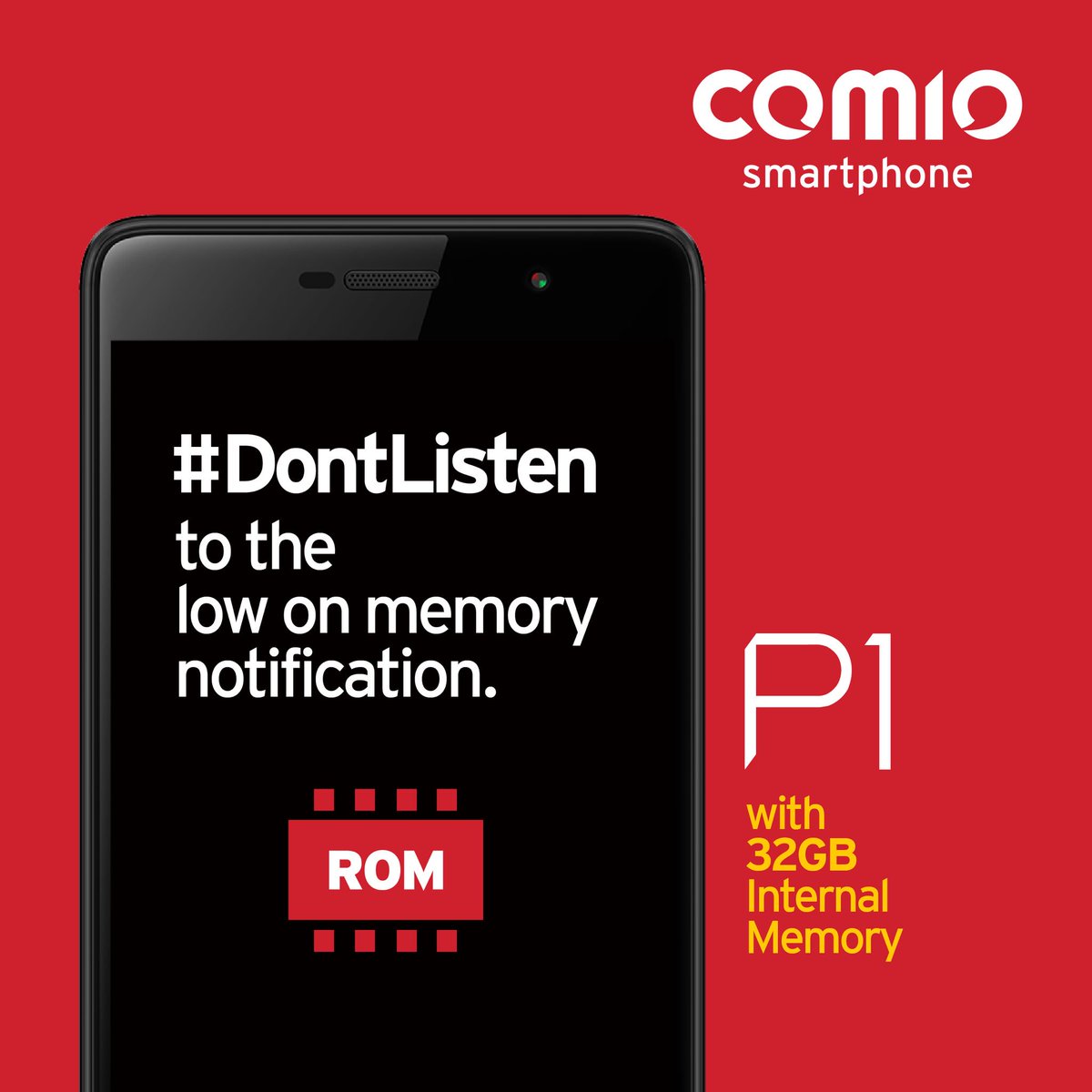 COMIO_IN's tweet photo. Now more power to the good times, crazy times and everything life has to offer with Comio P1's 32 GB memory. #PowerToLast #DontListen Kar Daal #ComioP1 https://t.co/wgFdHiLHDv
