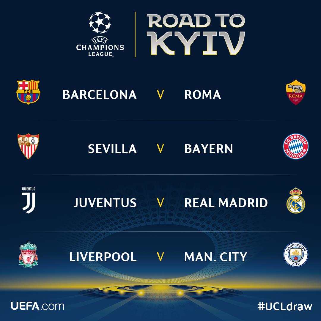 last 16 uefa champions league 2018