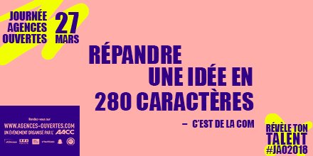 jauneagency's tweet photo. Nous sommes très heureux d'annoncer notre participation à la #JAO2018 le mardi 27 mars, organisée par l'@AACClive ! 🎉
Les places sont limitées, alors inscrivez-vous dès maintenant sur https://t.co/CE8SF0ypS7 https://t.co/f9Ctwyv21H