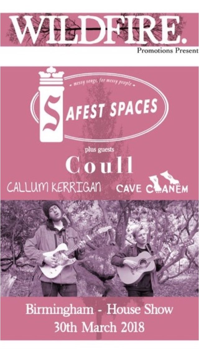 House show at the end of this month with some fellow sad dudes. DM for address