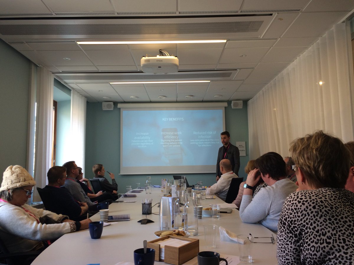 #eHealth2018 - excellent company presentations in Stockholm <a href="/RiittaLakanmaa/">Riitta-Liisa</a> @sotenavi - good ideas for our education program - digitalisation