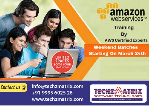 techzmatrixtvm's tweet image. Weekend Training For AWS Starting On March 24th 2018
#Techzmatrix_Software_Technologies
#NearTechnopark #Kazhakuttom #Trivandrum
#AWS
