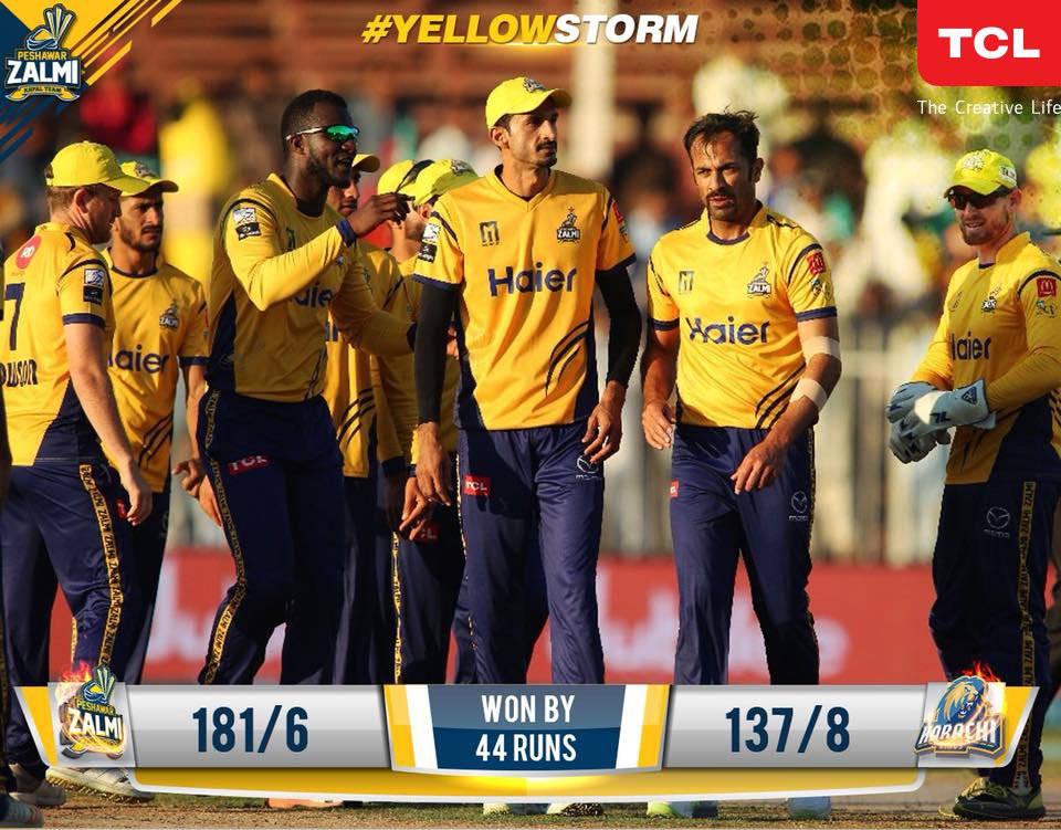 TCLPak's tweet photo. Some outstanding flashes from Yesterday’s Match against the Karachi Kings !!!

#TCL #TCLP6 #SmartTv #Yellowstorm #Humzalmi #PSL18 #HBLPSL https://t.co/ijO6Vi51R7