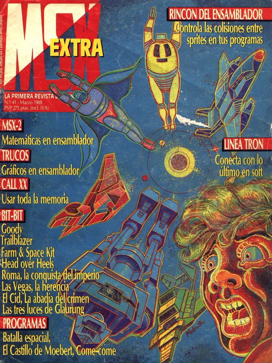tecnostalgia's tweet image. #hace30Años
MSX Extra nº 41 Marzo 1988
Matemáticas en ensamblador...
TRUCOS
CALL XX
BIT-BIT
PROGRAMAS...
#retrogaming #retroProgramming