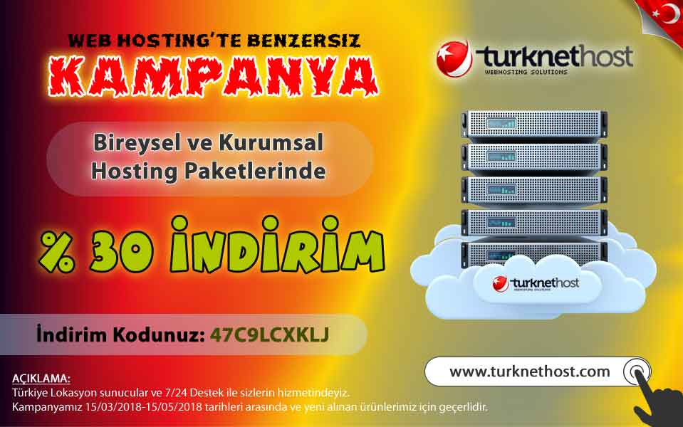 WEB HOSTİNG'TE BENZERSİZ KAMPANYA 
Bireysel hosting, kurumsal hosting ve Bayilik Hosting (% 30 indirim) KAMPANYASI
Kampanyadan faydalanmak için promosyon kodu: 47C9LCXKLJ
#hosting #reseller #sunucu #dedicated #domain #natro #webhosting #WhatsApp #WordPress #joomla #CloudWare #VPS