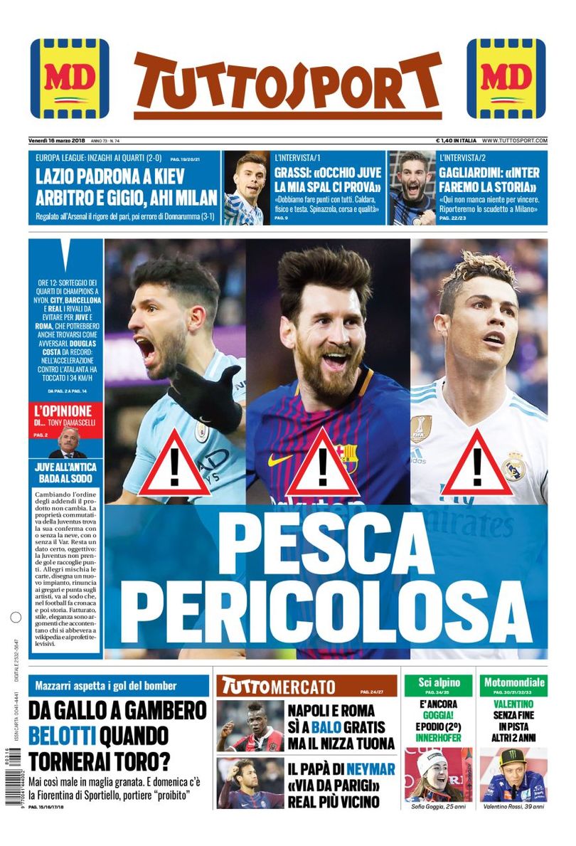 #Juve colpo in difesa. In #EuropaLeague #Lazio ok, #Milan ko. Oggi i sorteggi con tanti avversari da evitare. #tuttocalciatori #rassegnastampa