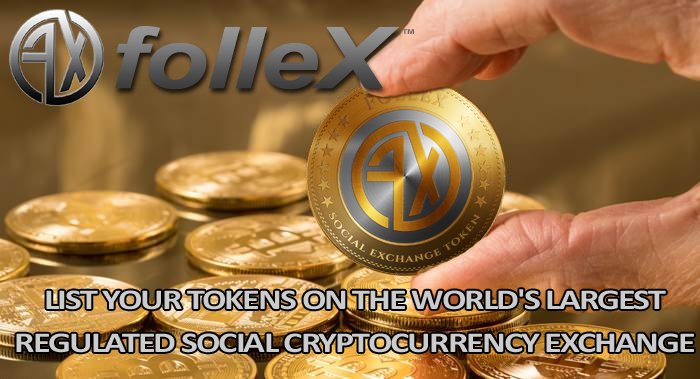 FollexICO's tweet photo. Let your #ICO investors know that your Token will be listed on the FolleX Social #Cryptocurrency Exchange. Our project is being realized. You will need our SET Tokens to pay for your exchange listing. Grab them CHEAP at our 30% Bonus Pre-Sale. https://t.co/8fLYSpM62l #FollexICO https://t.co/CKHi2DPhvK