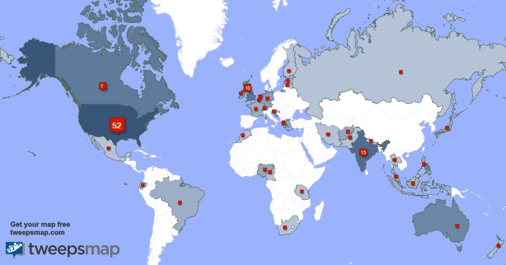 Followerpreneur's tweet photo. My followers are in USA(50%), India(14%)... Get your map too: https://t.co/IDFdpDIvOU https://t.co/FBcTN8B1eB