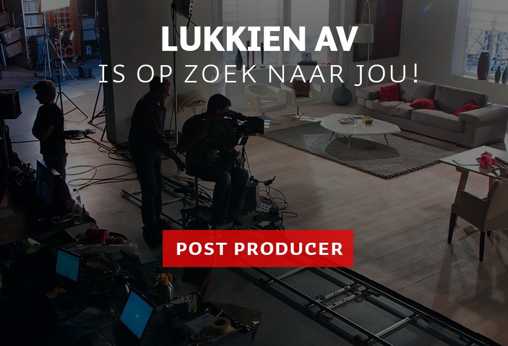 Is het jouw sport om meerdere projecten die tegelijkertijd lopen goed te managen?  Dan ben jij de Post Producer die wij zoeken! Interesse? Stuur je sollicitatie inclusief CV via sollictatie@lukkien.com en wie weet tot snel!