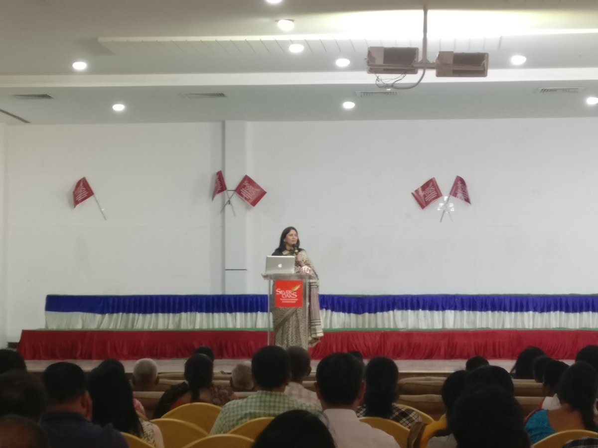 Director Education, Seetha Murty addressing IXth graders as they graduate to their next grade.