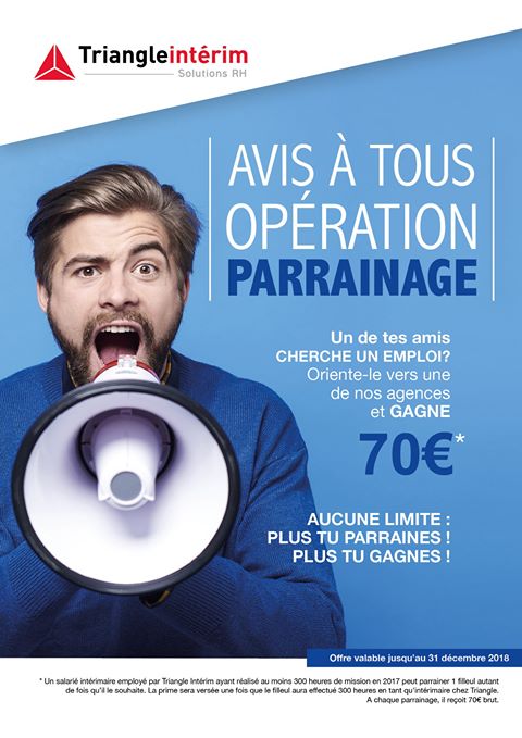 Triangle Interim On Twitter Parrainage Un Ami Cherche Un Emploi Amenez Le Dans Une De Nos Agences Et Gagnez 70 Offre Soumise A Conditions Renseignez Vous Aupres De Votre Agence Job