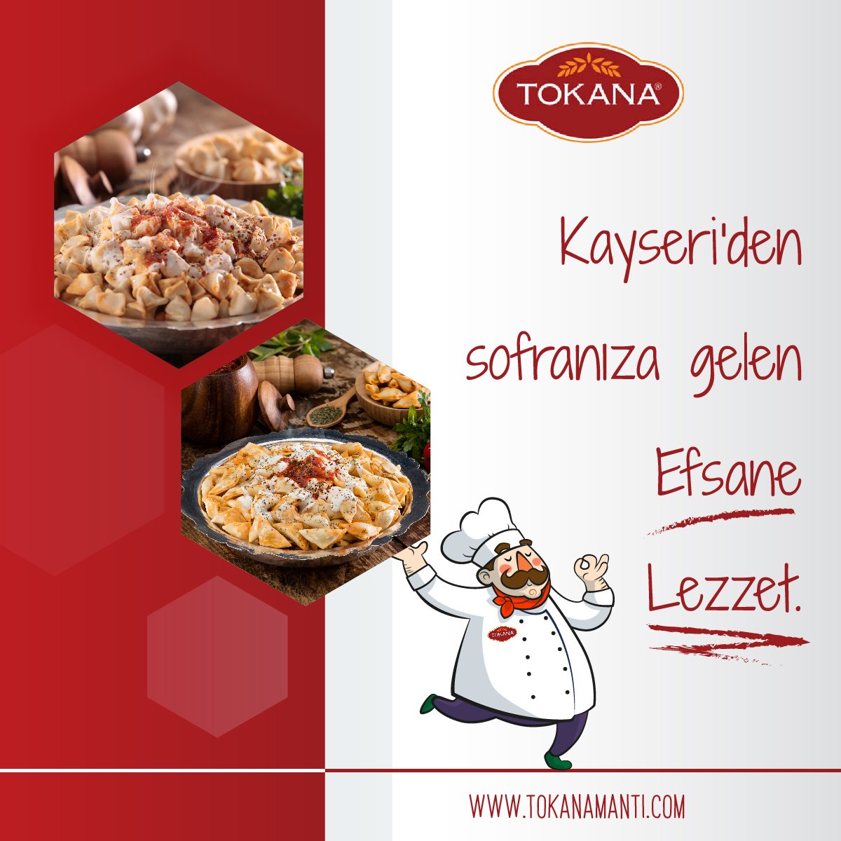 Cuma günü keyif günü. Kendinizi #Tokana #manti ile ödüllendirin. bit.ly/2z10izn.